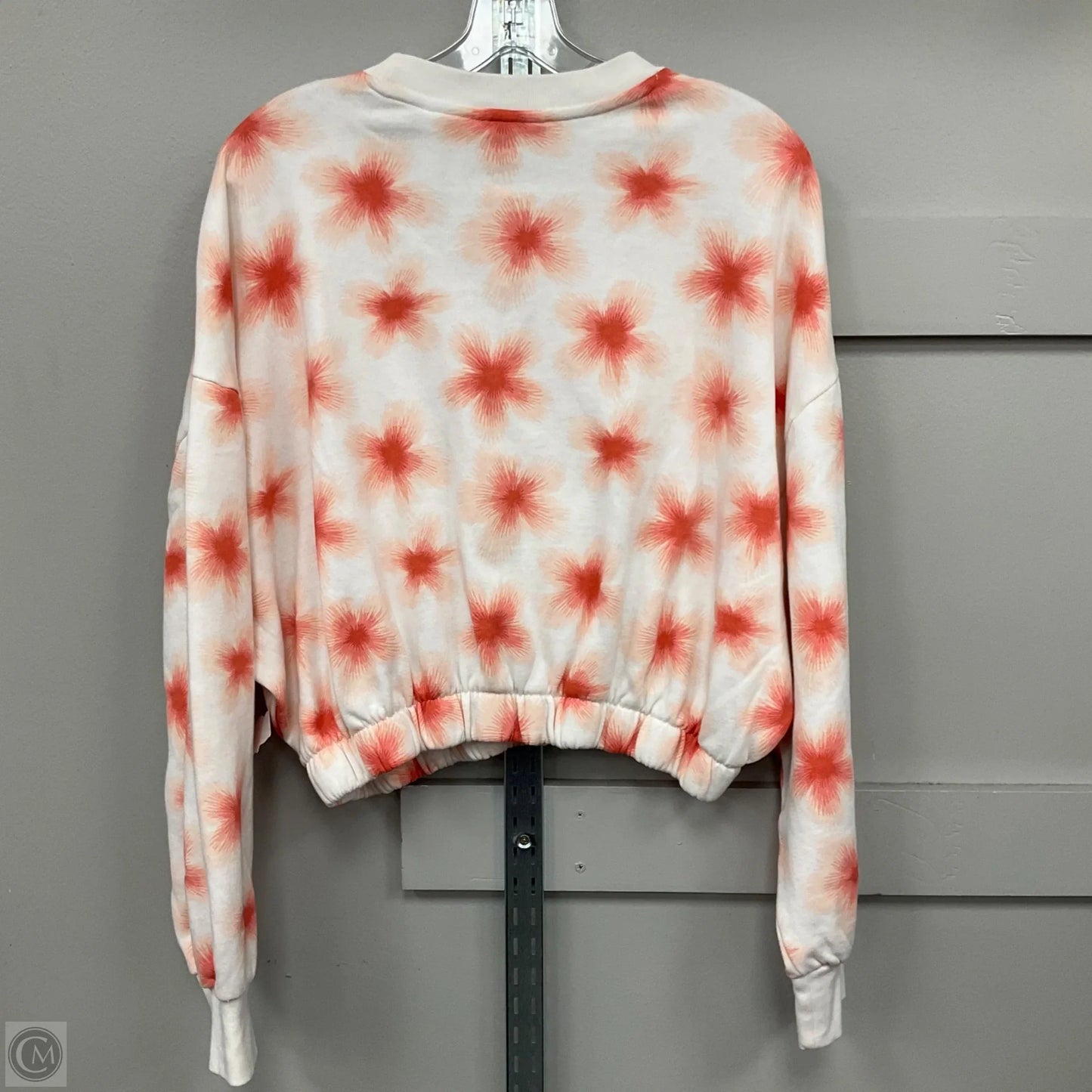 Top Long Sleeve By Levis In Orange & White, Size: L