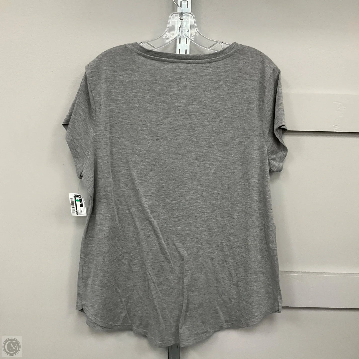 Top Short Sleeve By Apt 9 In Grey, Size: Xxl