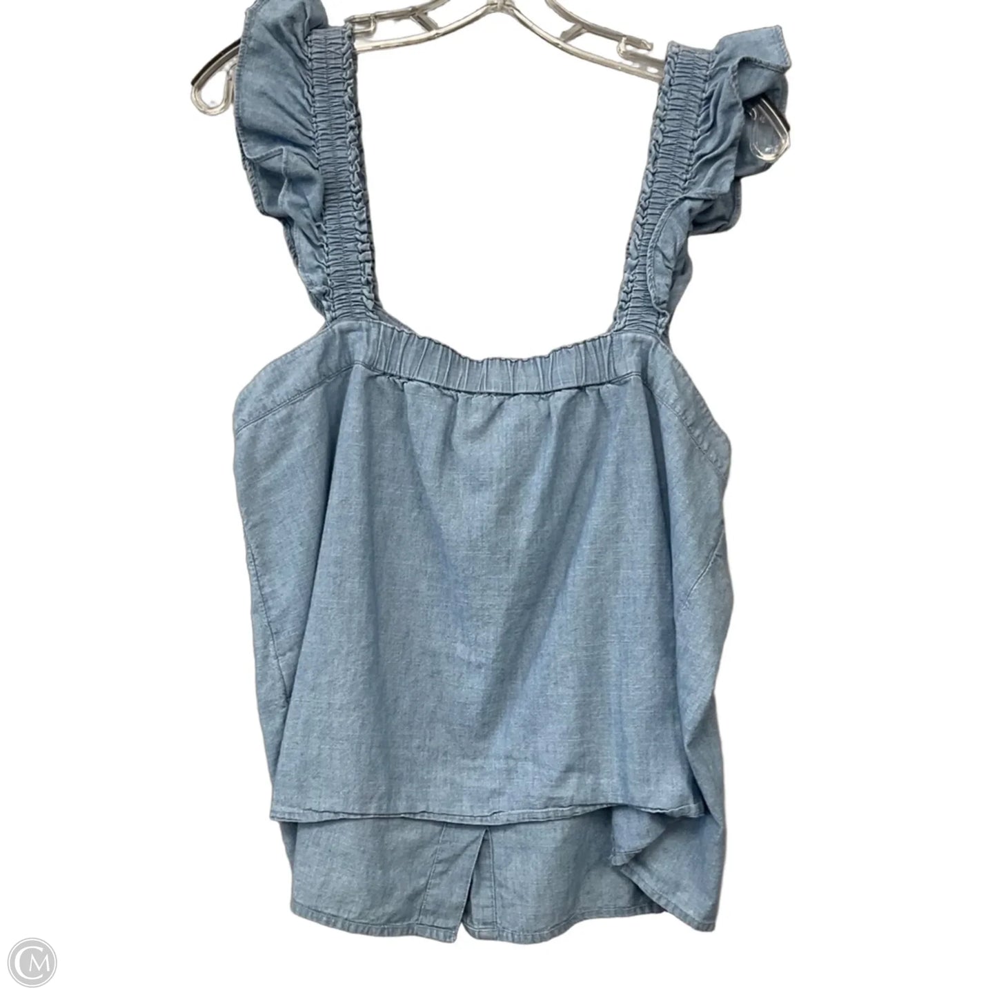 Top Sleeveless By J. Crew In Blue Denim, Size: L