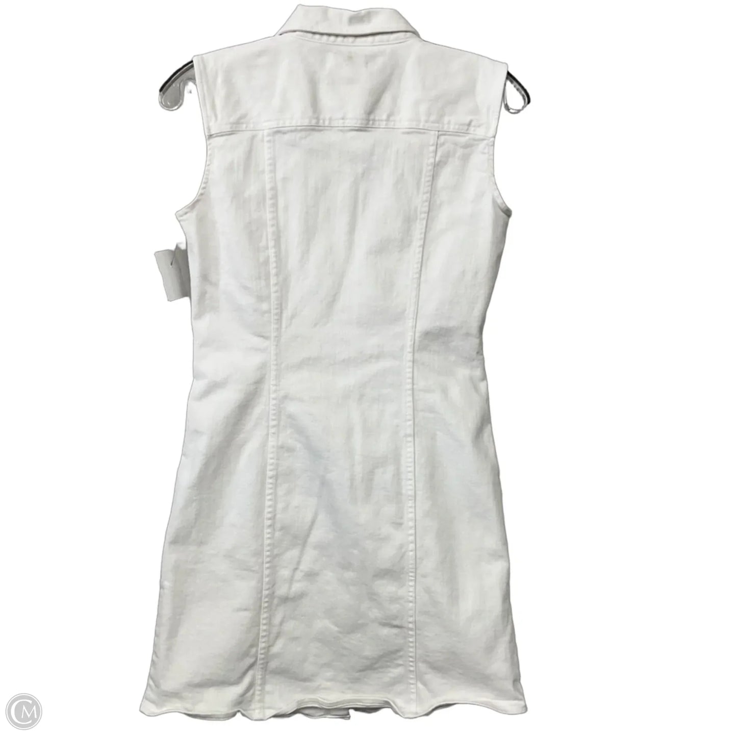 Dress Casual Midi By Banana Republic In White Denim, Size: Xs