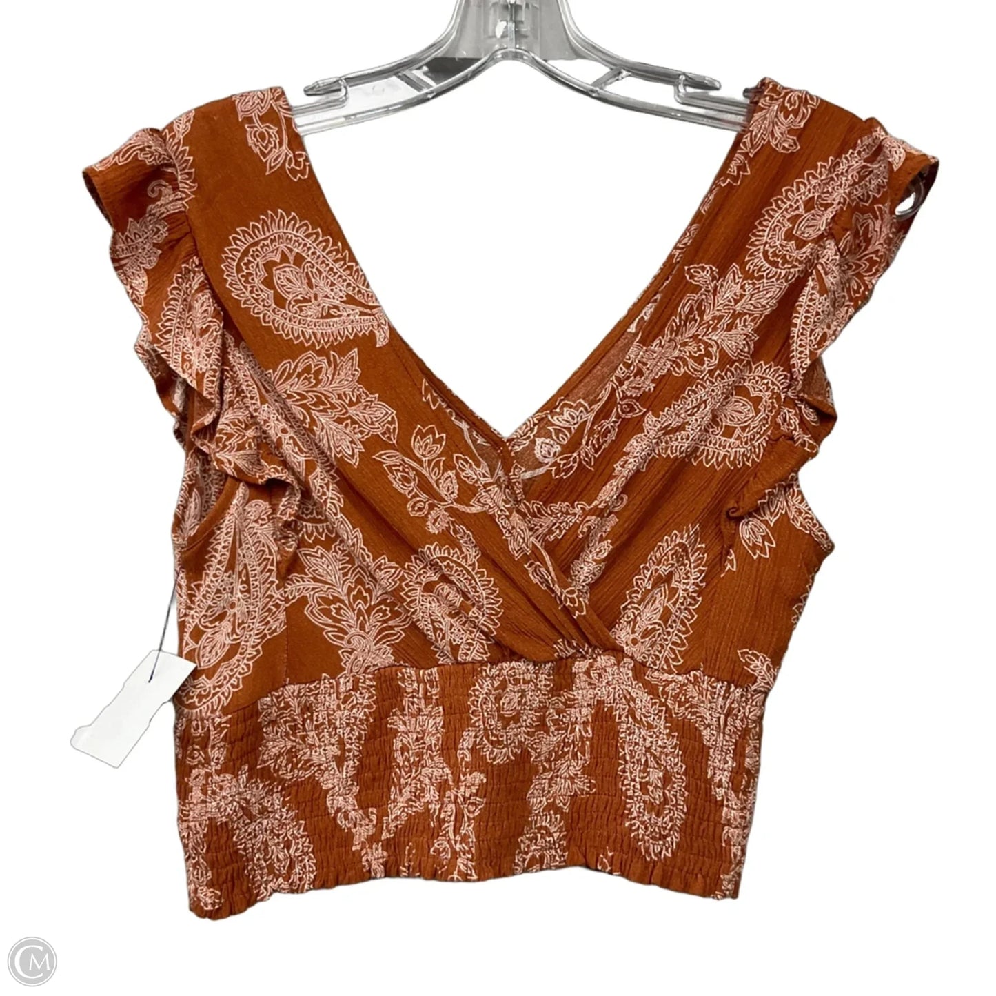 Top Short Sleeve By Paper Crane In Orange, Size: S