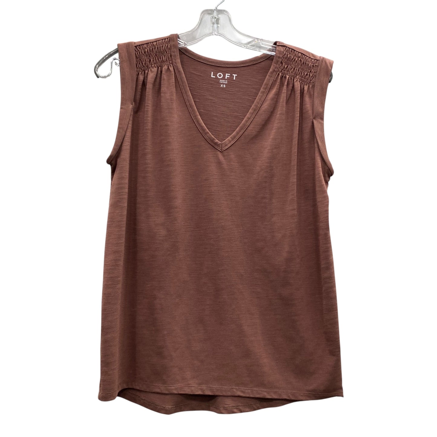 Top Sleeveless By Loft In Brown, Size:Xs