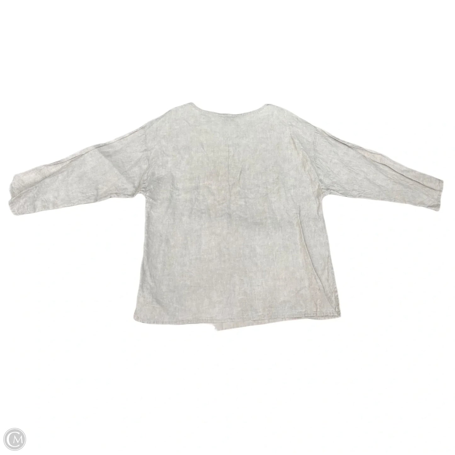 Top Long Sleeve By Eileen Fisher In Tan, Size: L