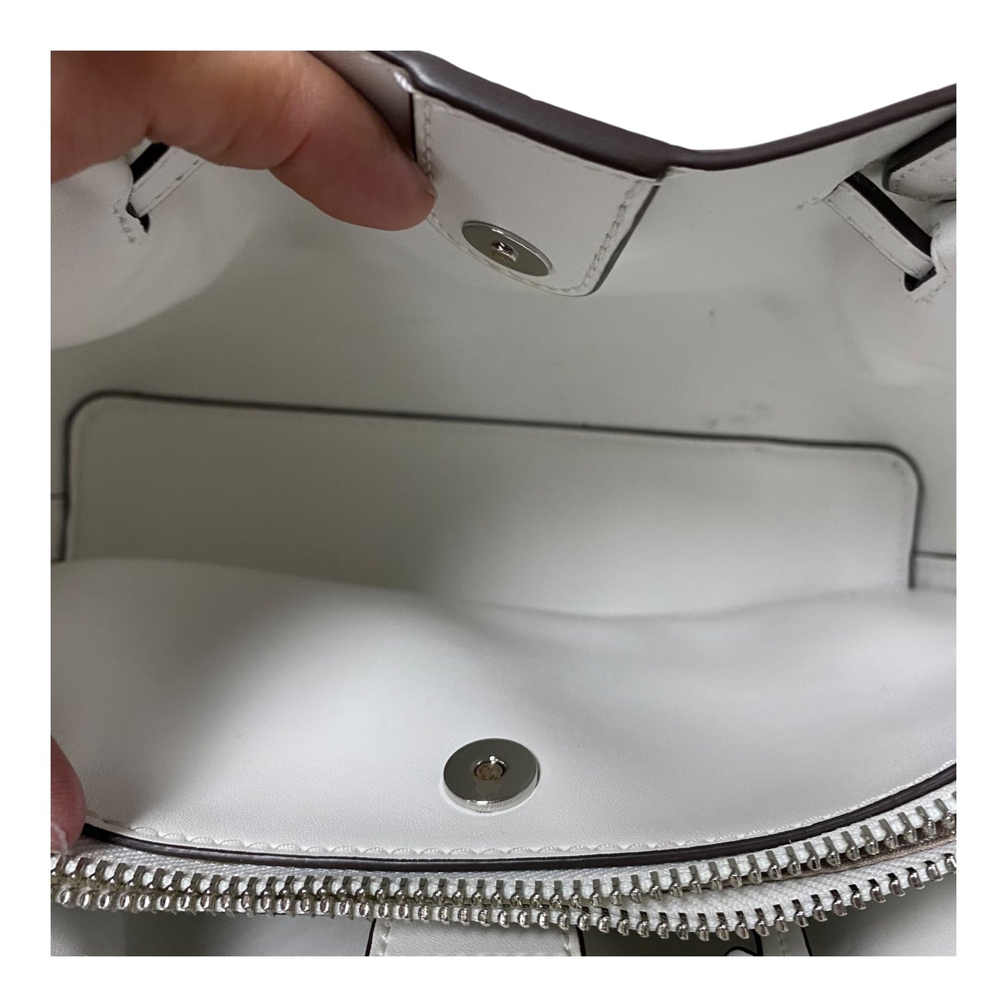 Crossbody Designer By Michael Kors In White, Size:Medium