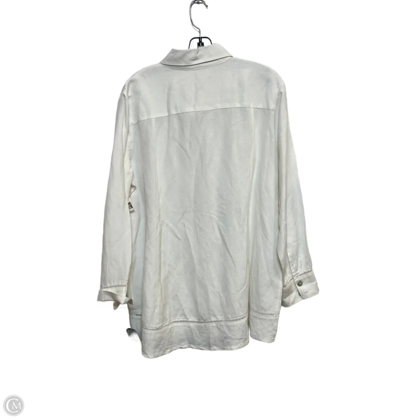 Top Long Sleeve By Soft Surroundings In Cream, Size: Xl