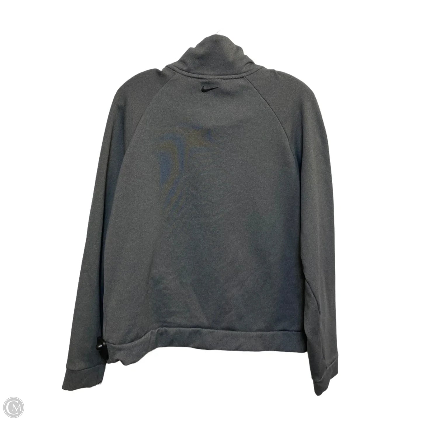 Athletic Sweatshirt Collar By Nike Apparel In Grey, Size: M