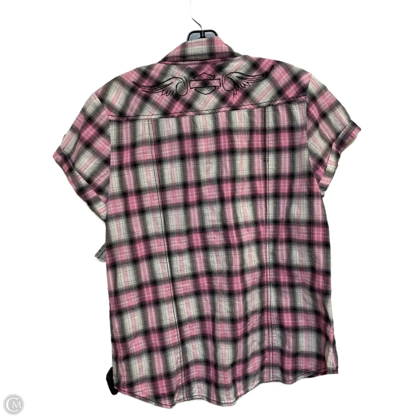 Top Short Sleeve By Harley Davidson In Pink, Size: M