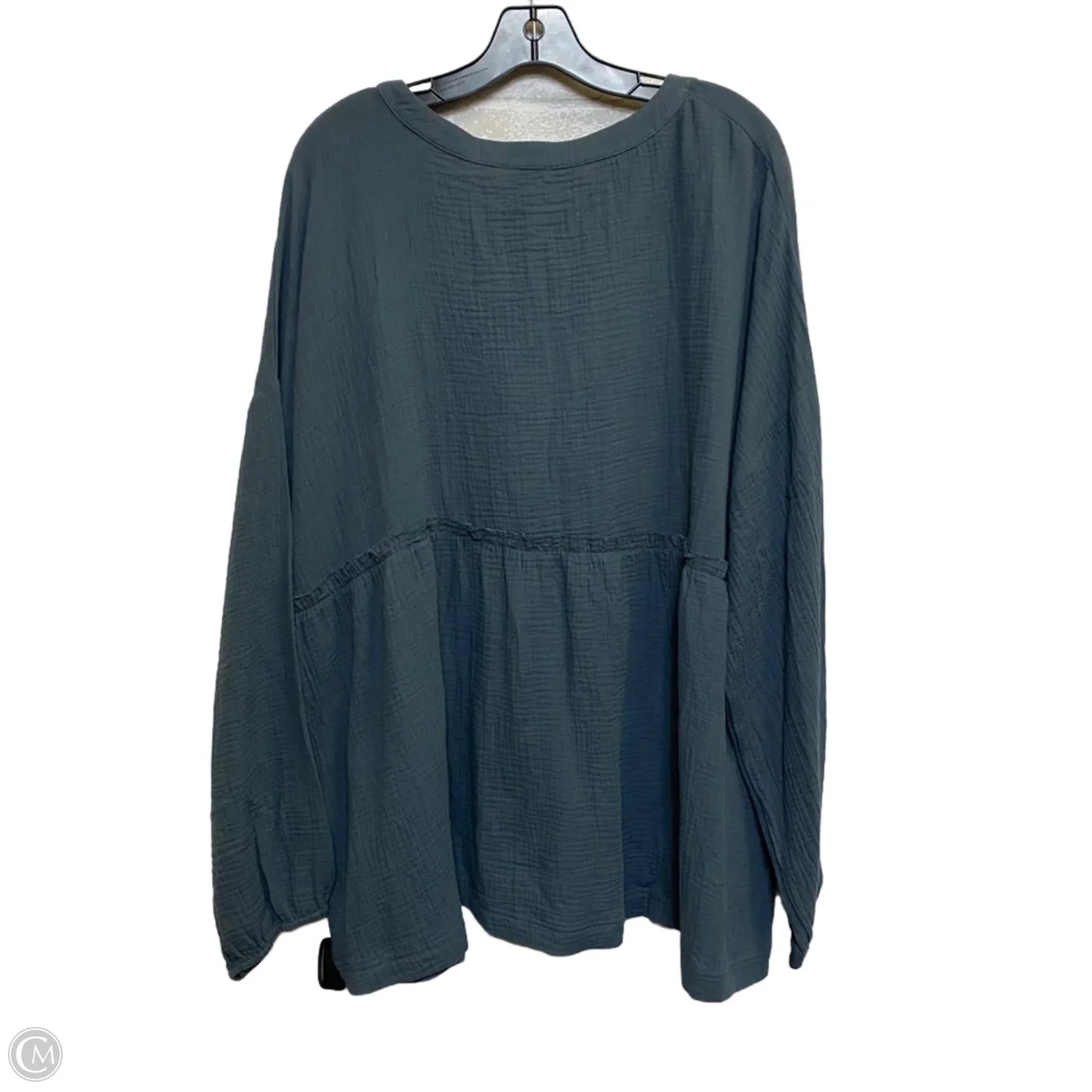 Top Long Sleeve By Cotton Bleu In Blue, Size: 2x