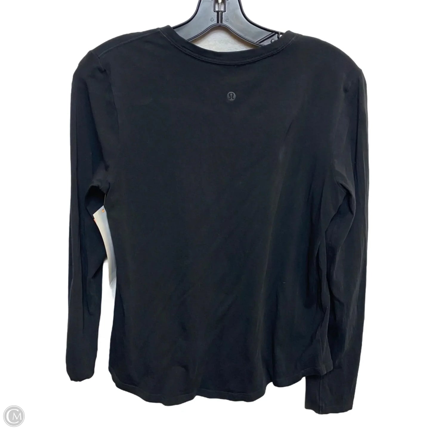 Athletic Top Long Sleeve Crewneck Designer By Lululemon In Black, Size: S