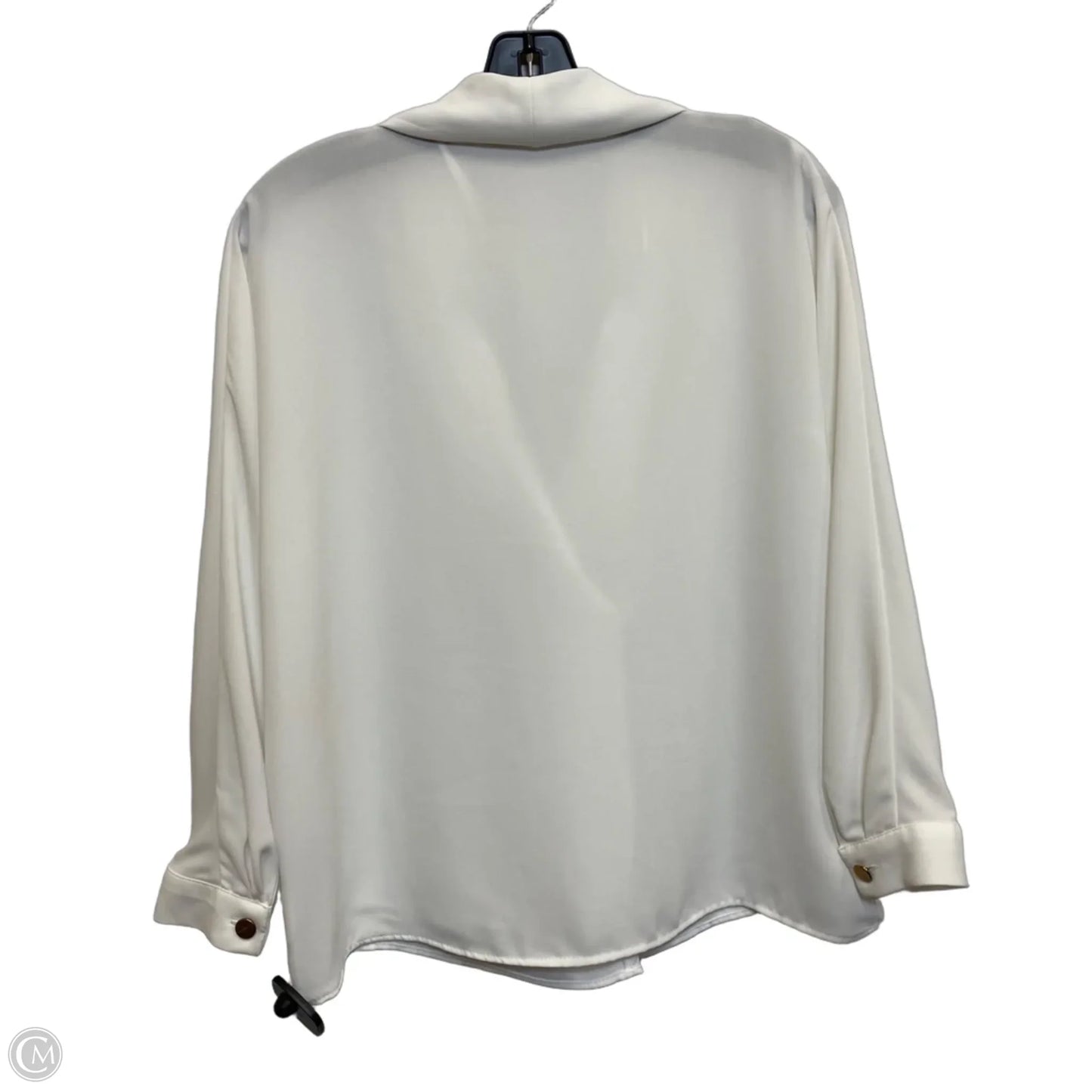 Top Long Sleeve By Zara Basic In White, Size: Xs