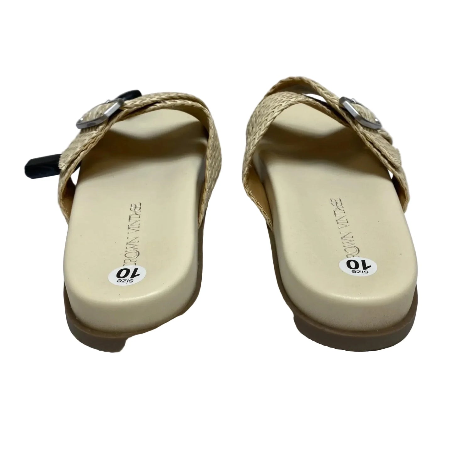 Sandals Flats By Crown Vintage In Cream, Size: 10