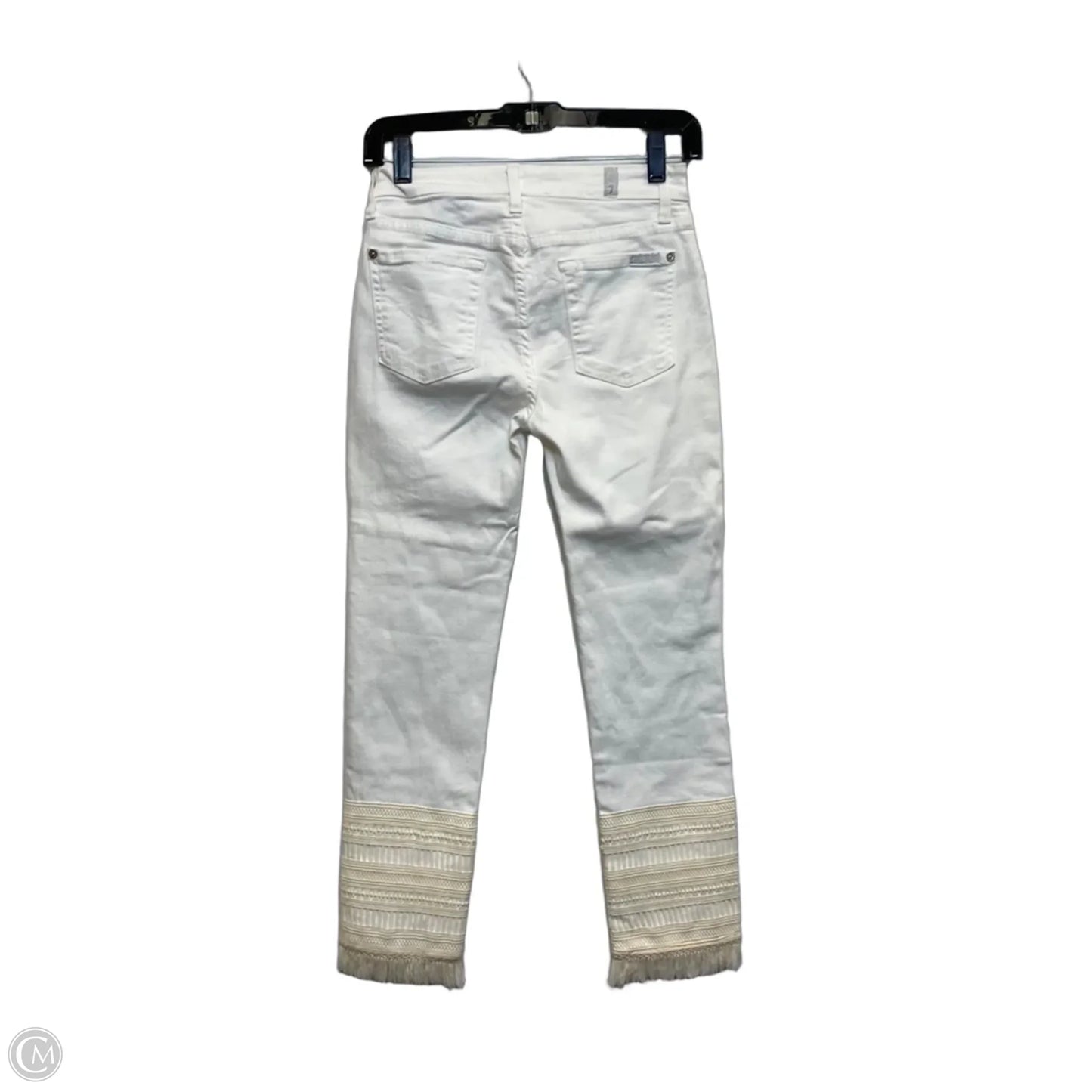 Jeans Designer By 7 For All Mankind In White Denim, Size: 0