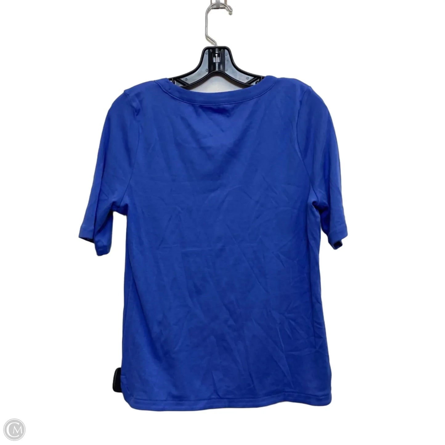 Top Short Sleeve Basic By Talbots In Blue, Size: L