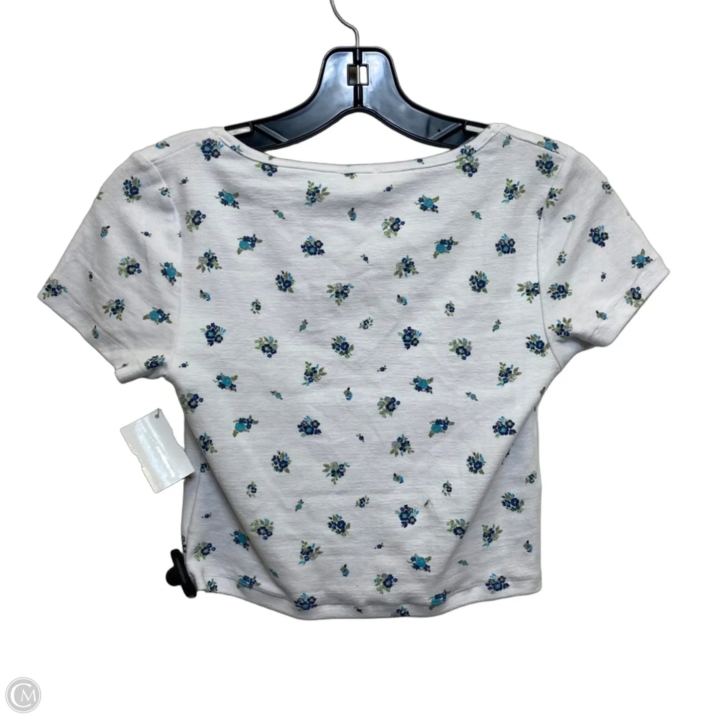 Top Short Sleeve By Cotton On In Blue & White, Size: S