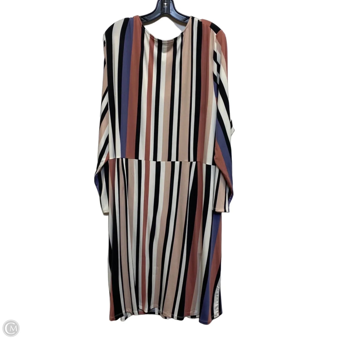 Dress Casual Midi By Cato In Black & Pink, Size: 4x