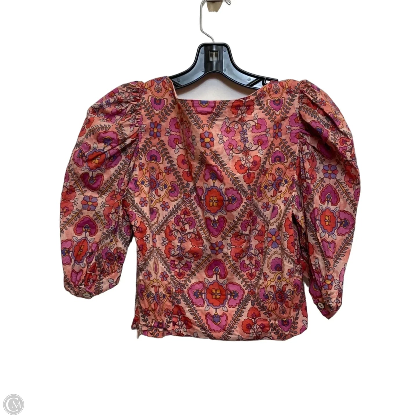 Top Short Sleeve By Olivaceous In Orange & Pink, Size: L