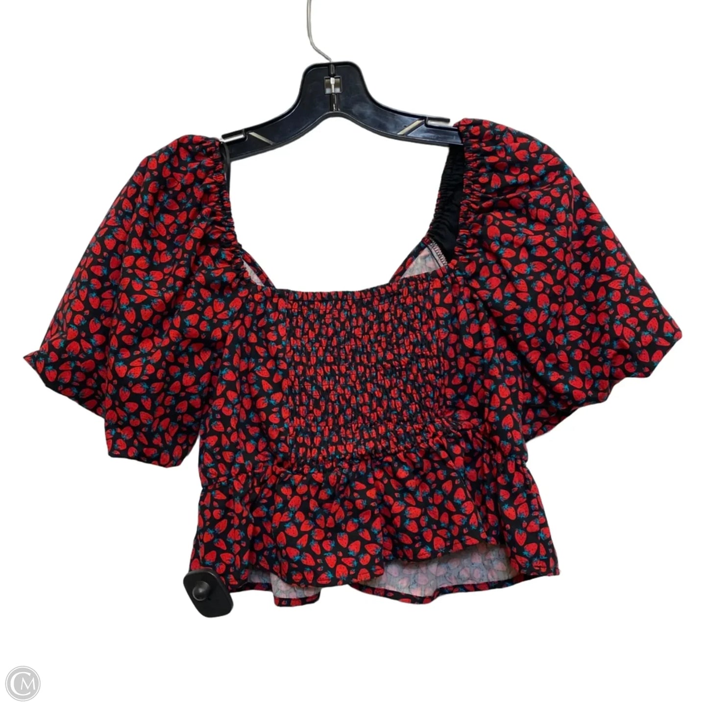 Top Short Sleeve By band of the free In Black & Red, Size: M
