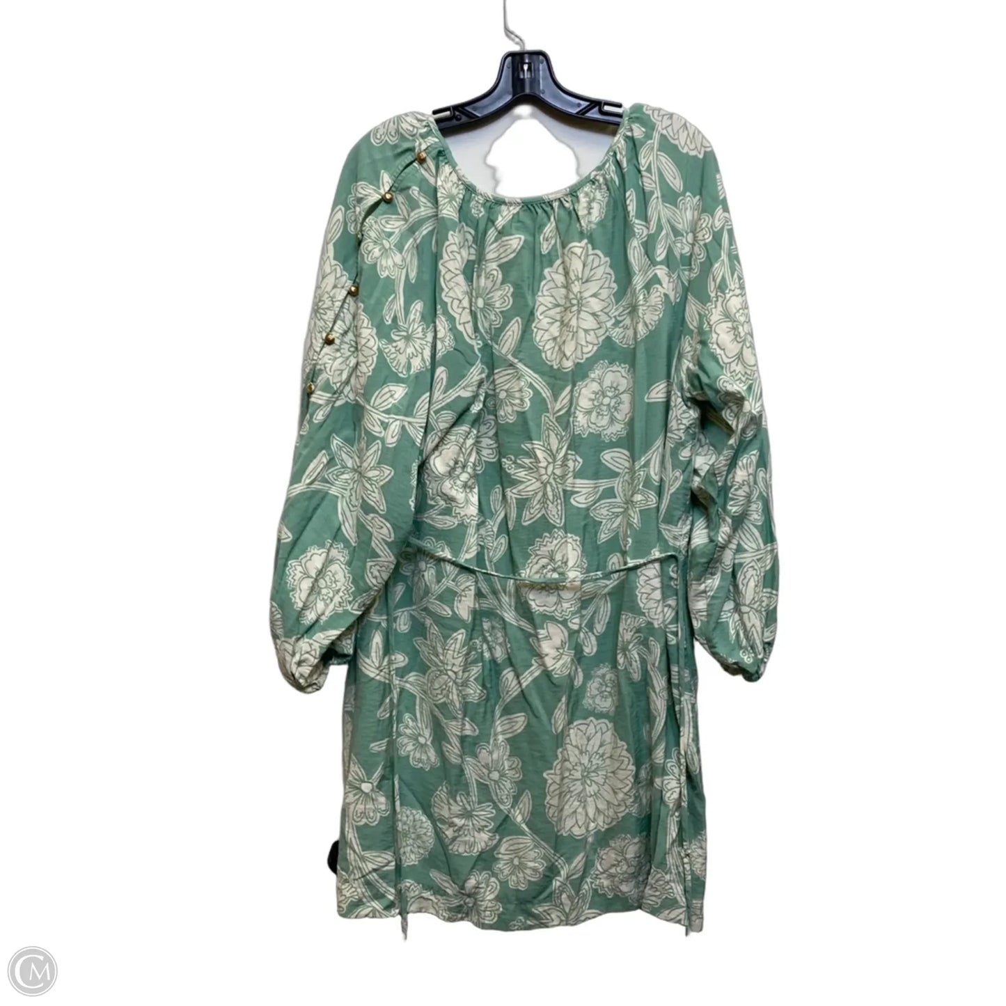 Dress Casual Short By Loft In Cream & Green, Size: L