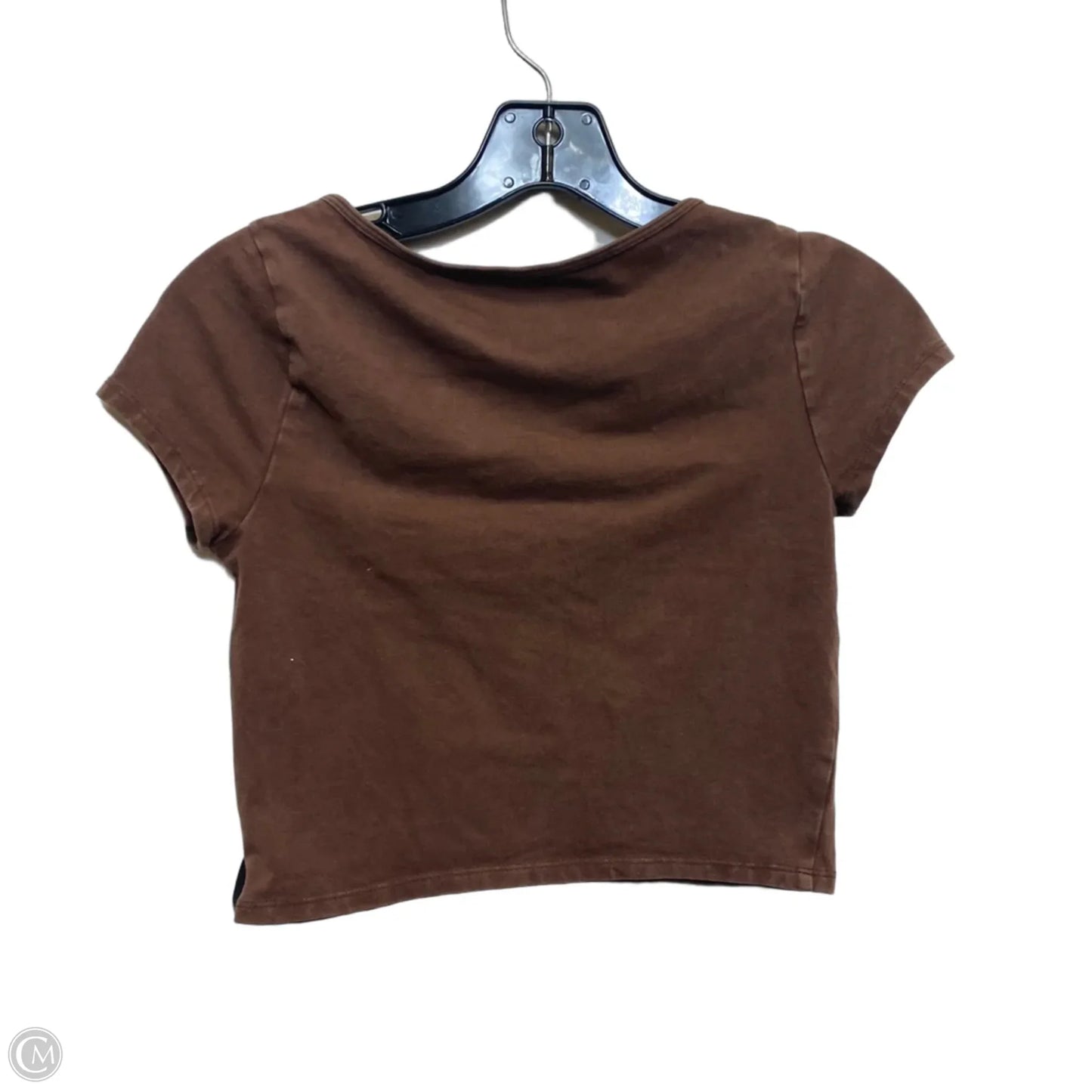 Top Short Sleeve By EST.PAC In Brown, Size: S