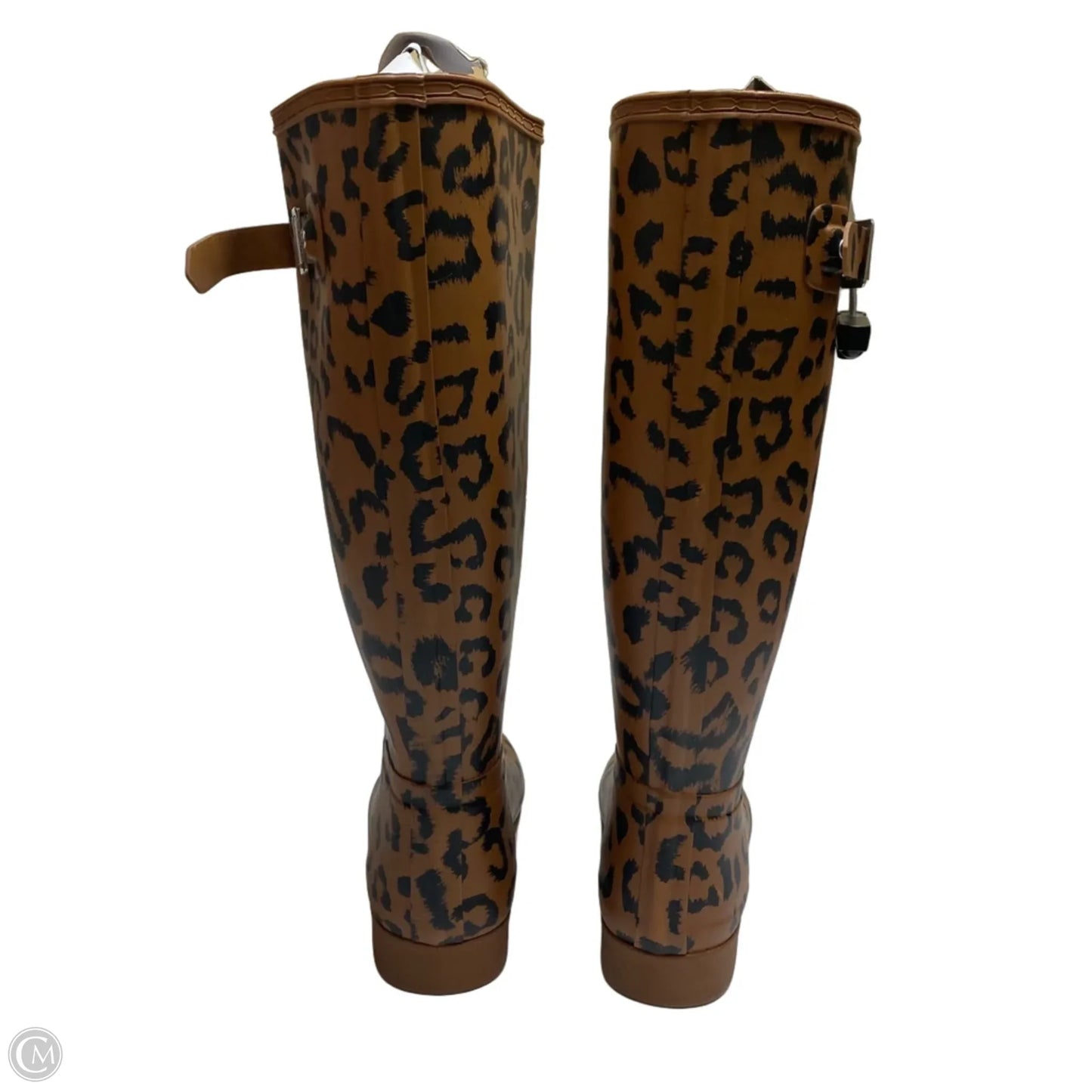 Boots Designer By Hunter In Animal Print, Size: 7