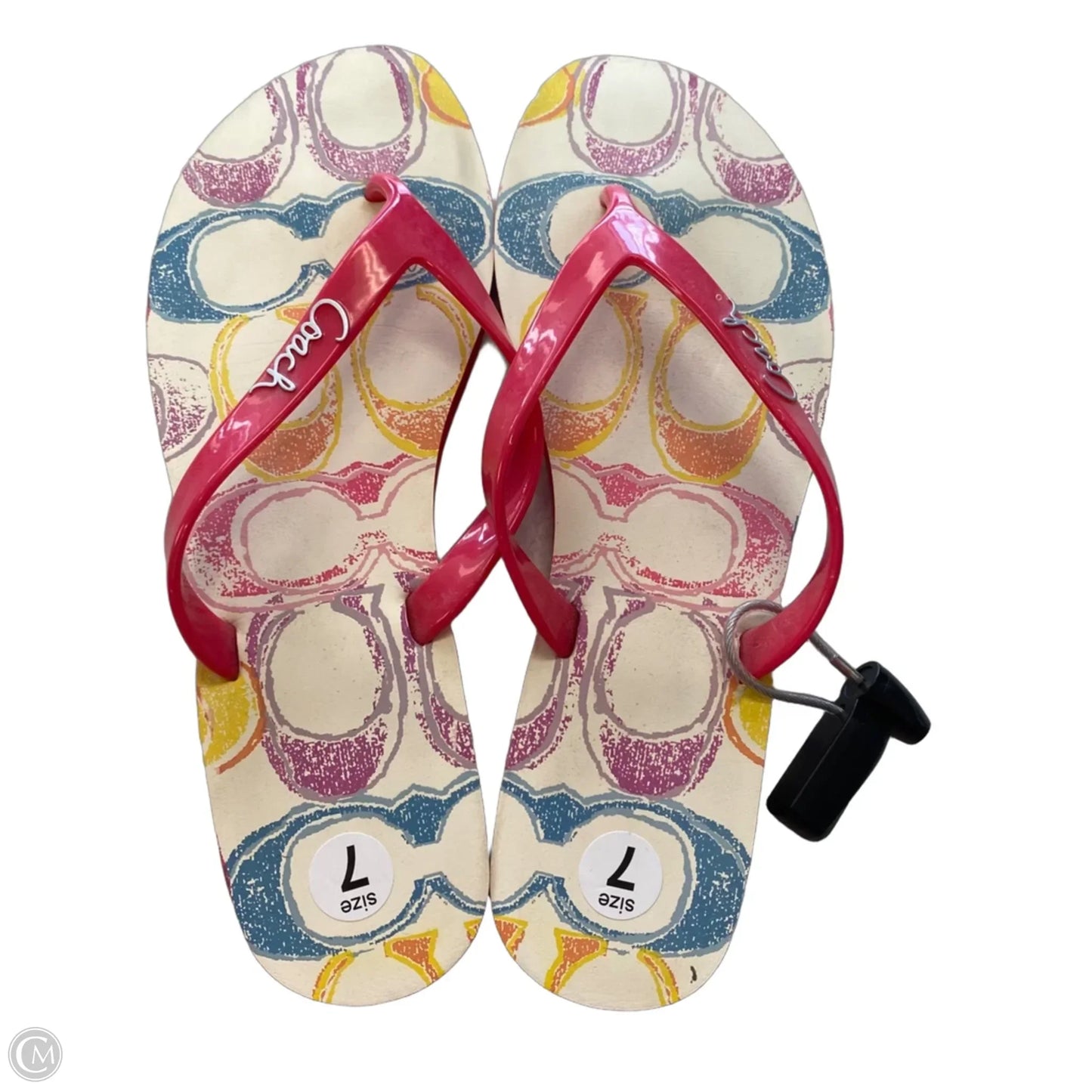 Sandals Designer By Coach In Pink, Size: 7