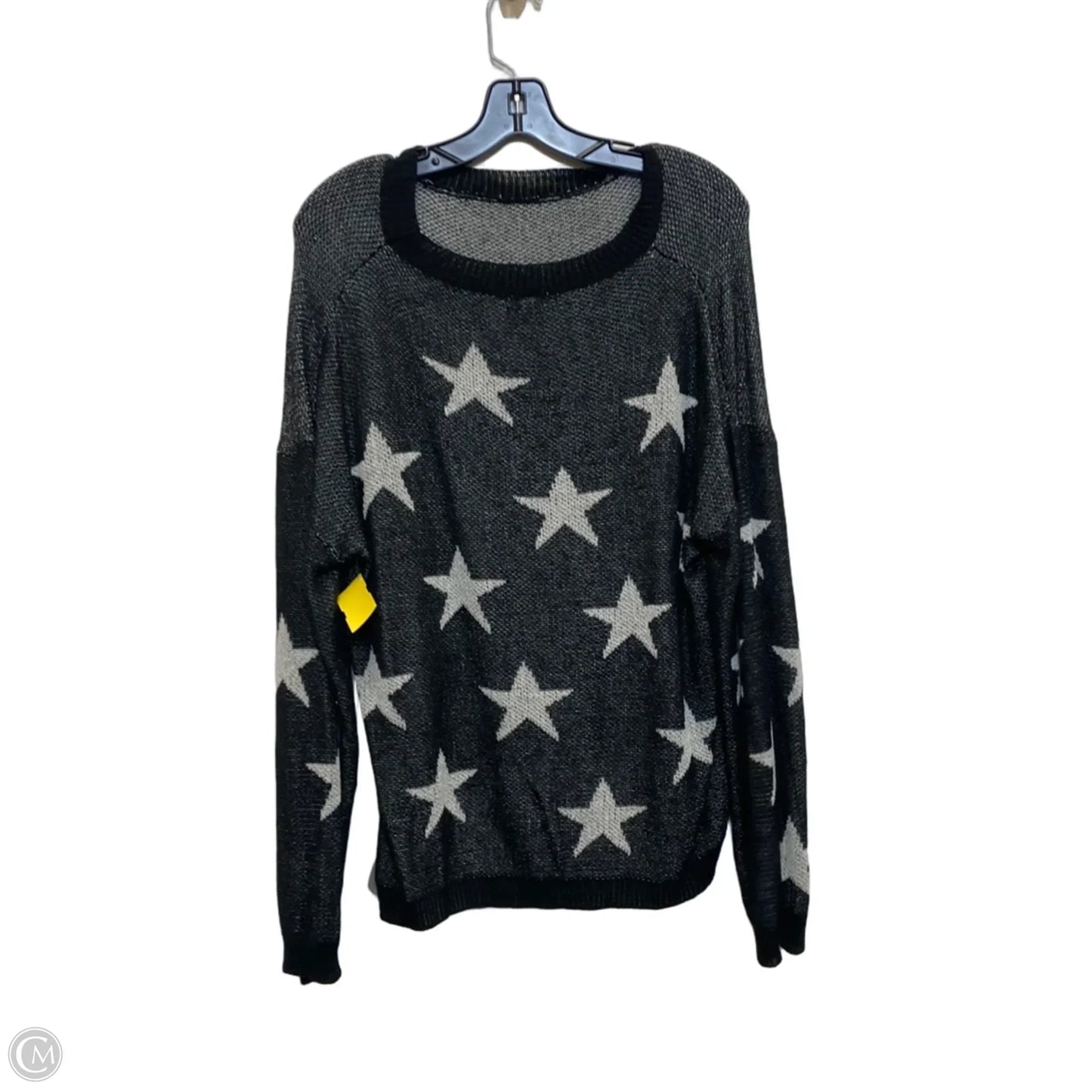 Sweater By Pol In Black & Grey, Size: Xl