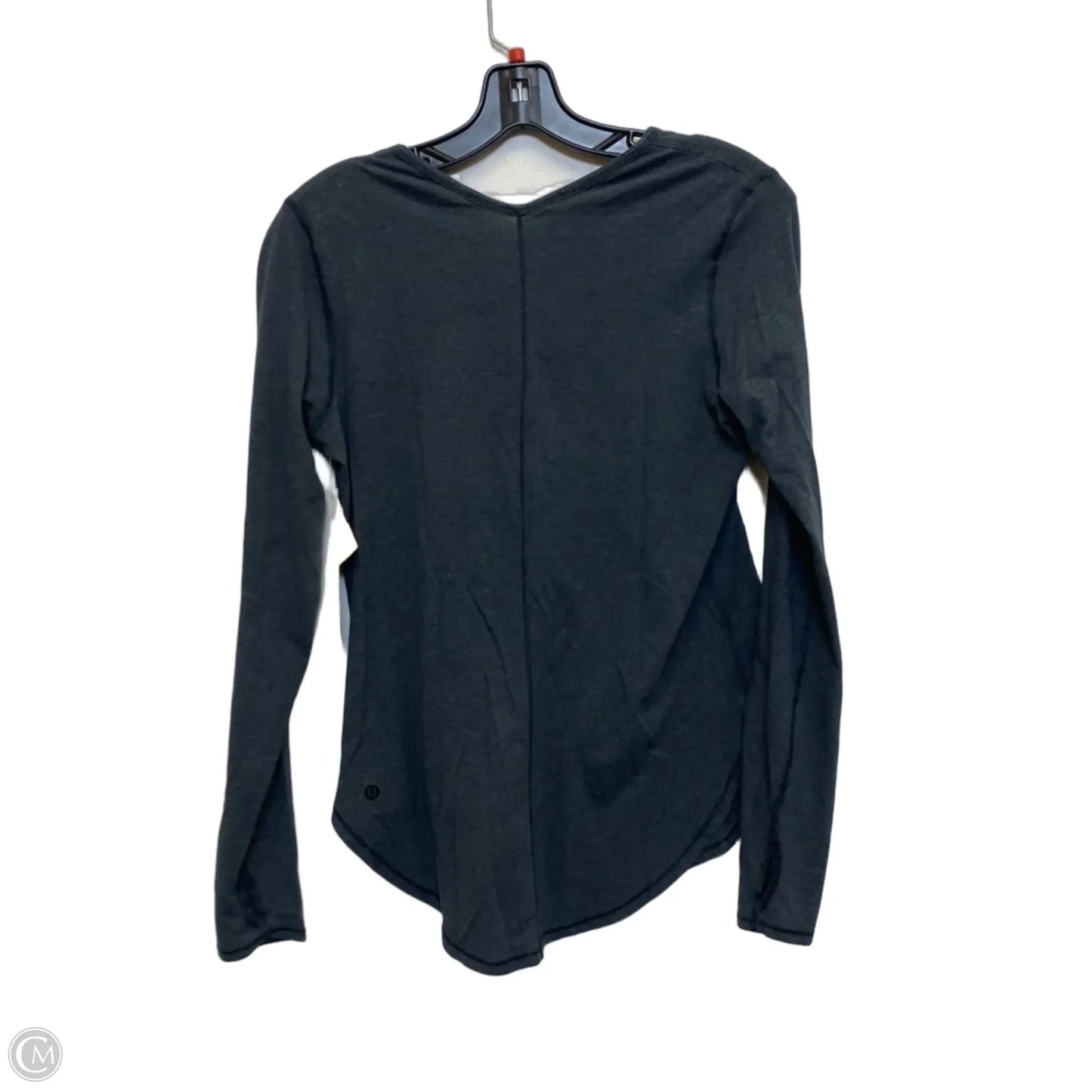 Athletic Top Long Sleeve Crewneck Designer By Lululemon In Grey, Size: Xl