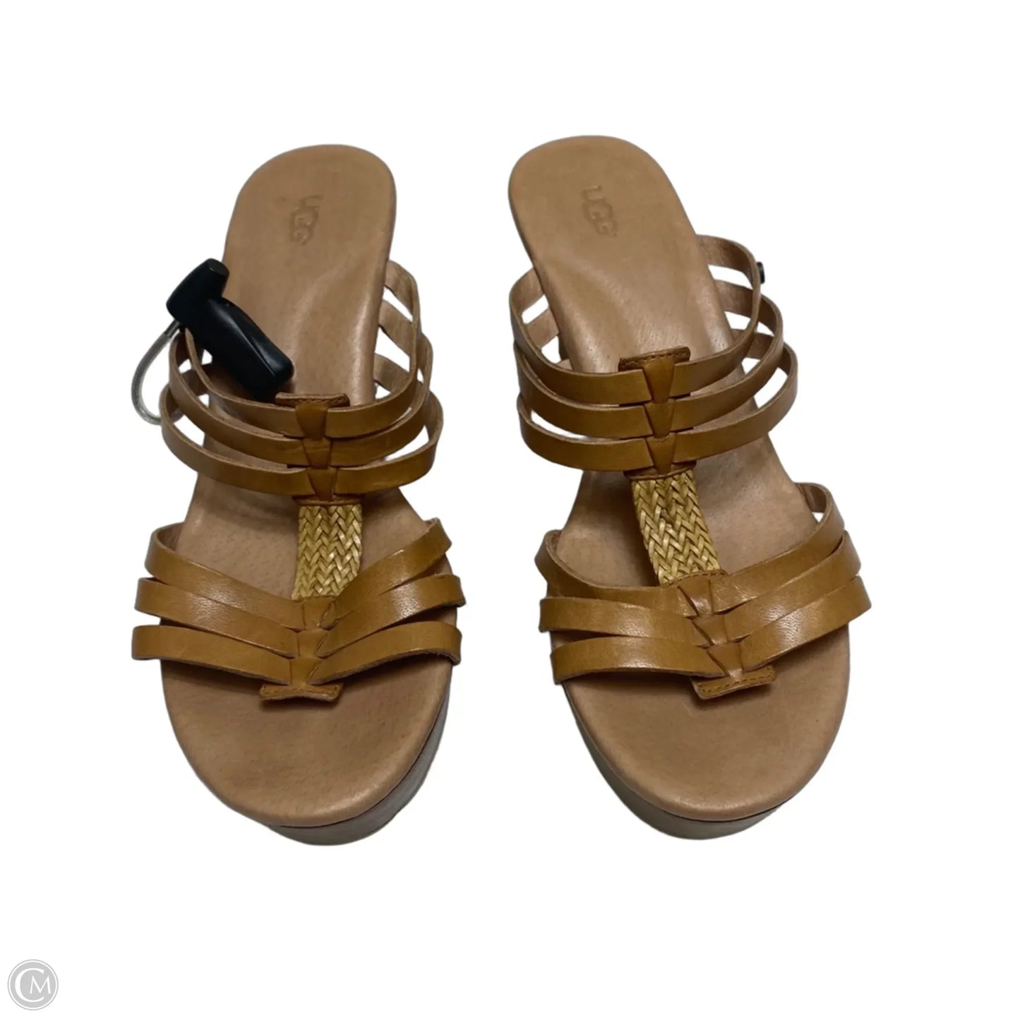 Sandals Designer By Ugg In Tan, Size: 8