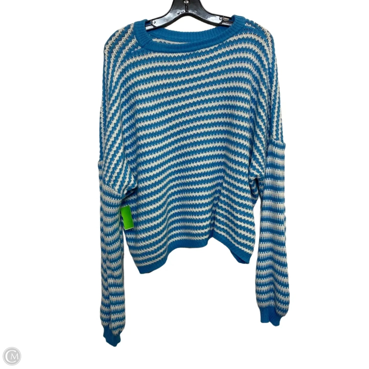 Sweater By Shein In Blue & White, Size: 2x