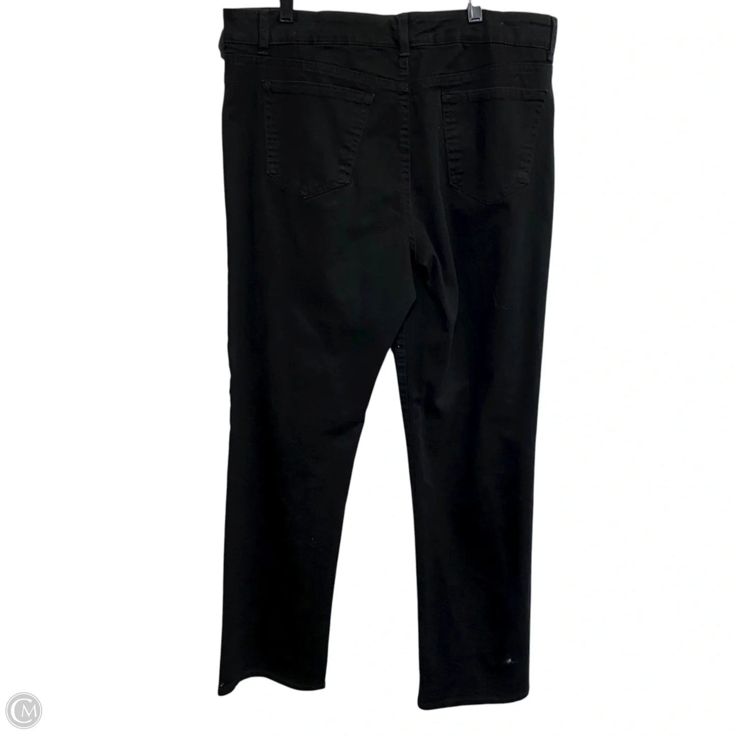 Jeans Straight By Bandolino In Black Denim, Size: 12
