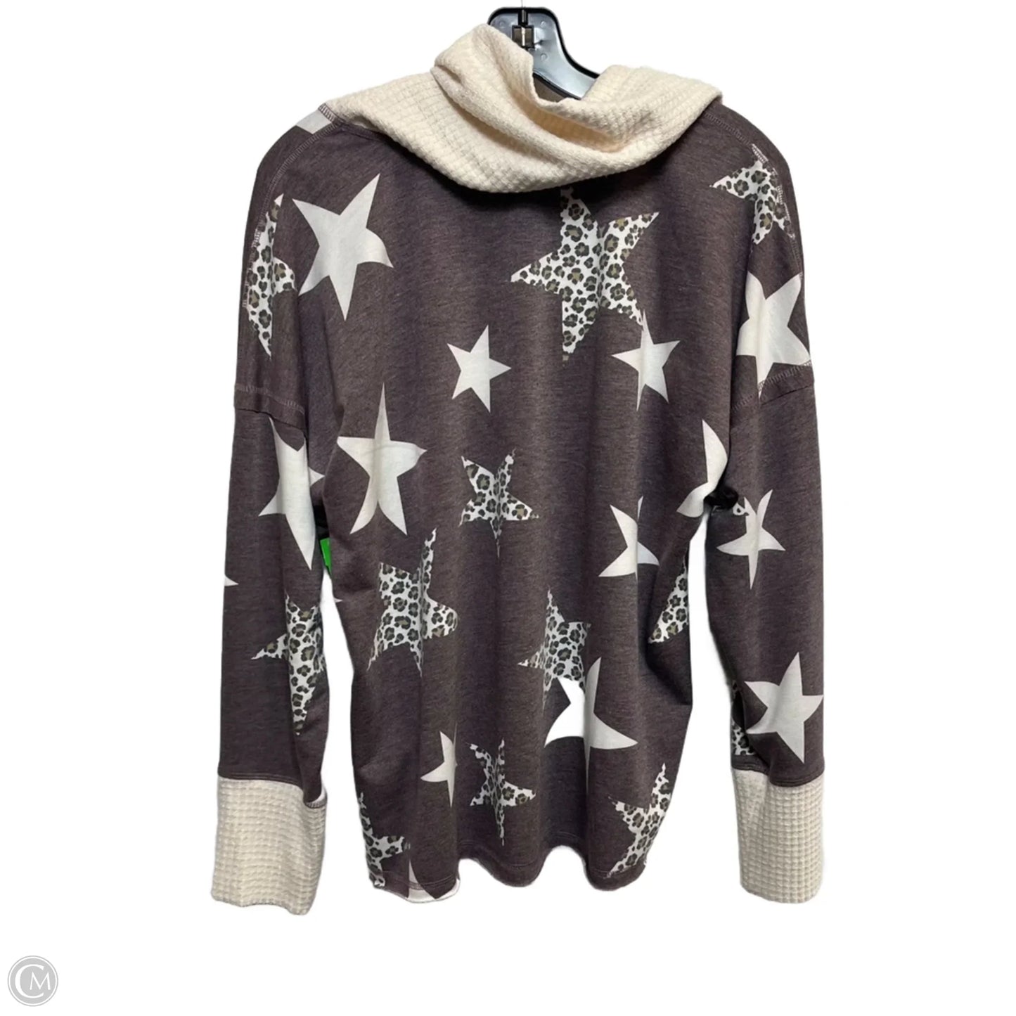 Top Long Sleeve By Cato In Purple & White, Size: L