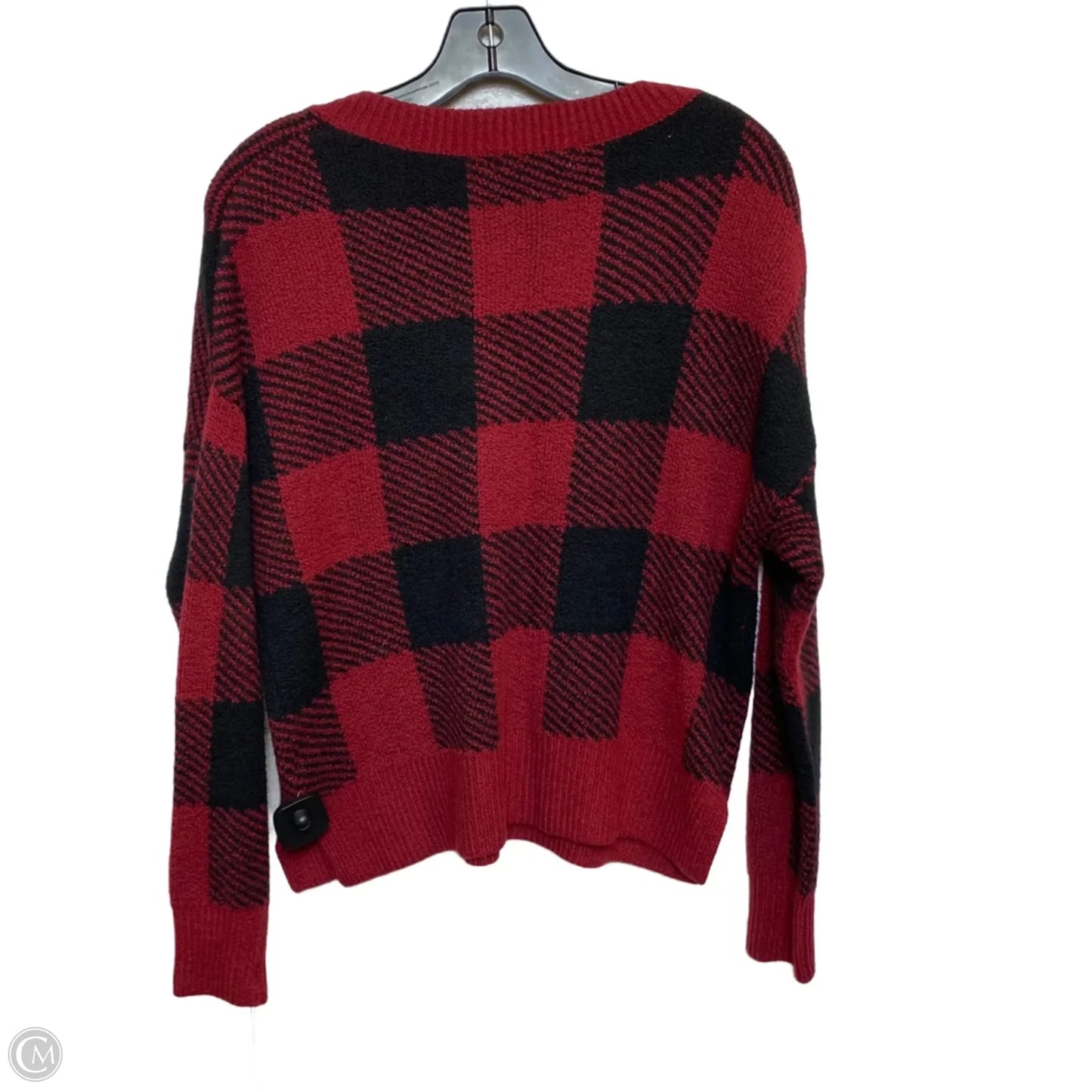 Sweater Cardigan By William Rast In Black & Red, Size: Xs