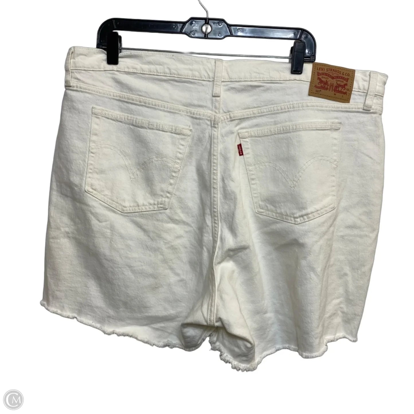 Shorts By Levis In White Denim, Size: 18