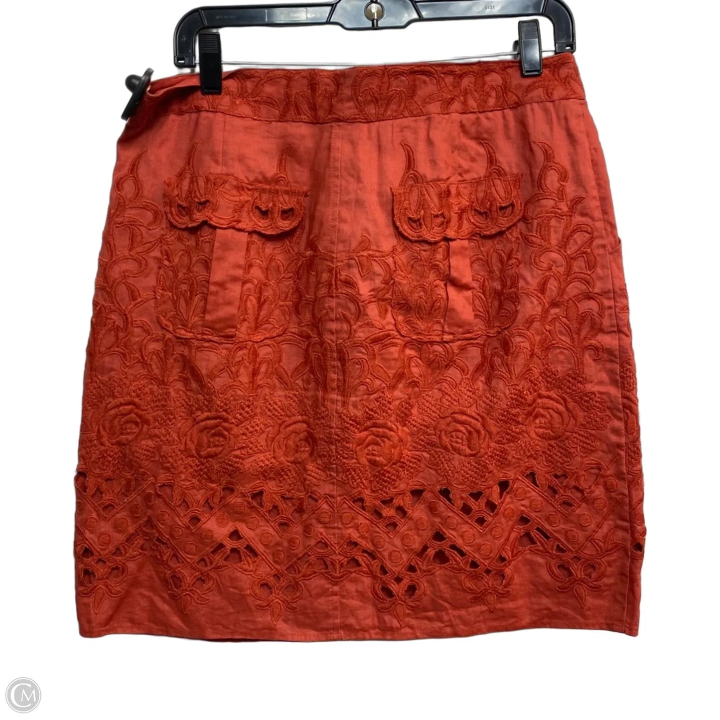 Skirt Mini & Short By Baraschi In Orange, Size: M