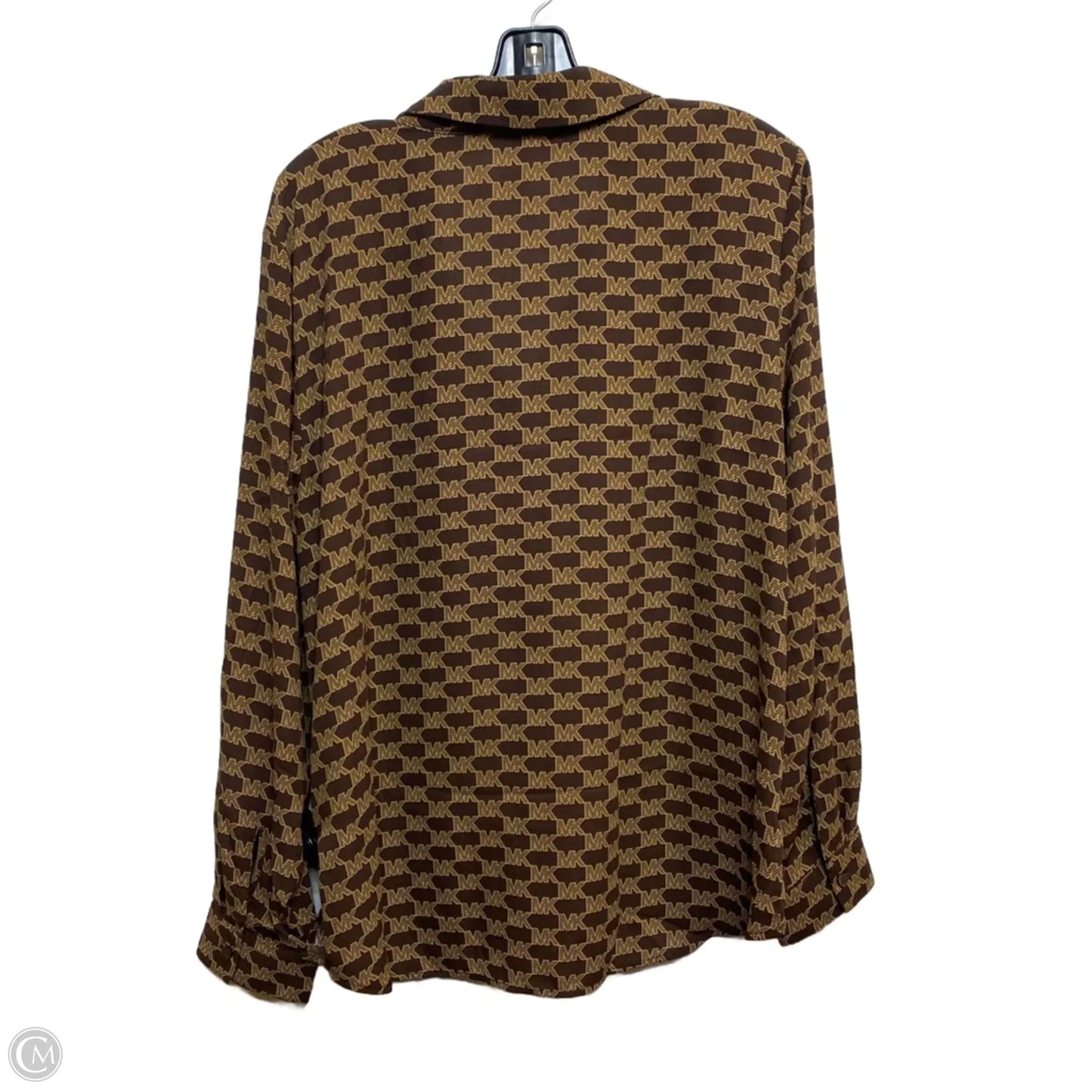 Top Long Sleeve By Michael By Michael Kors In Brown, Size: Xl