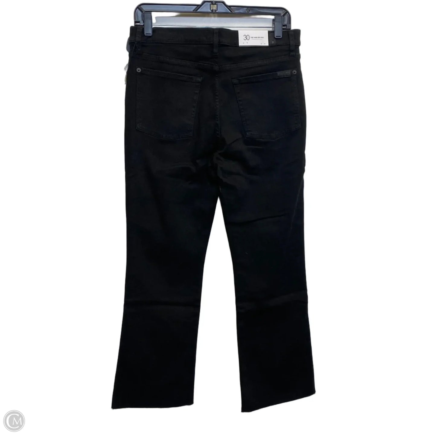 Jeans Designer By 7 For All Mankind In Black Denim, Size: 10