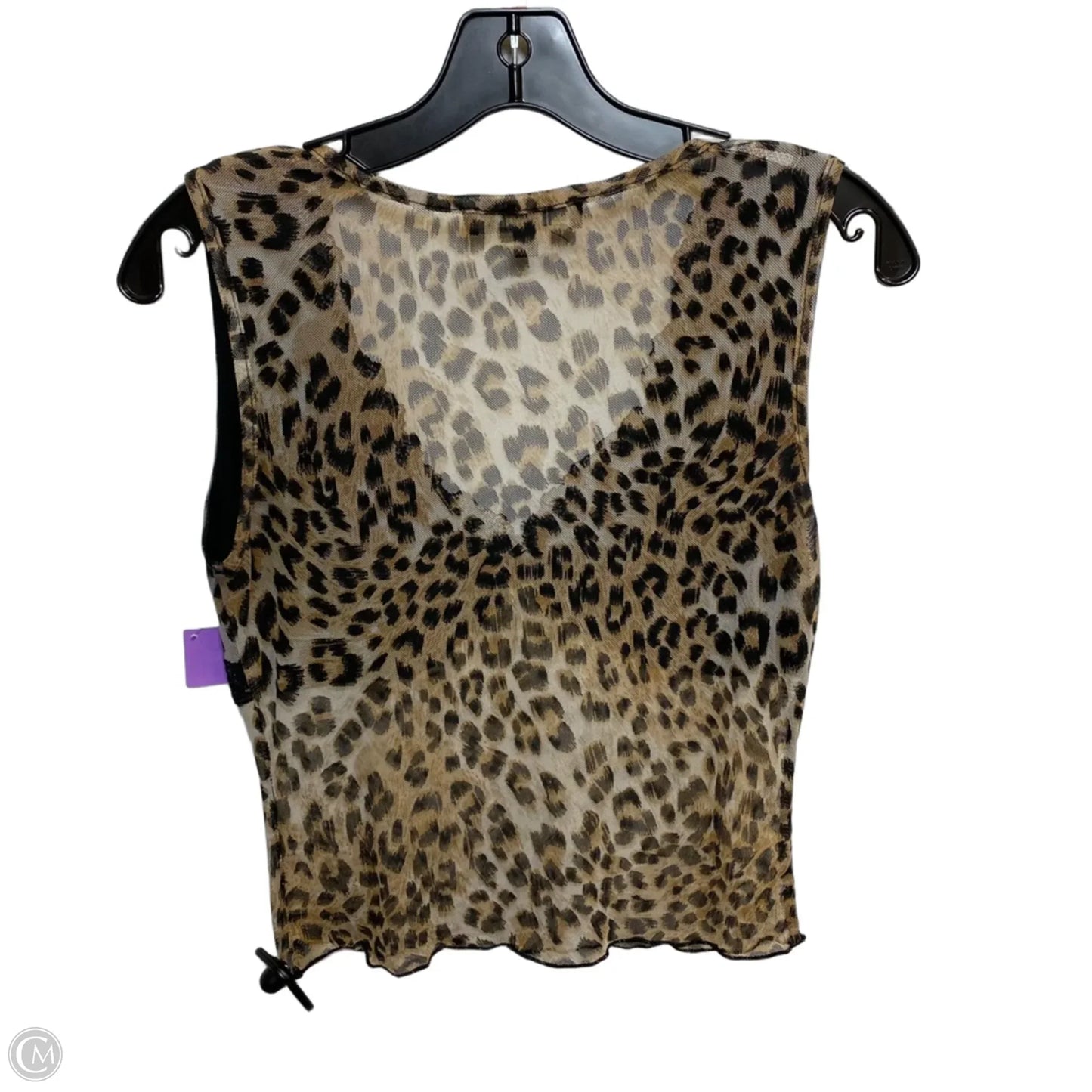 Top Sleeveless By Vibe In Animal Print, Size: M
