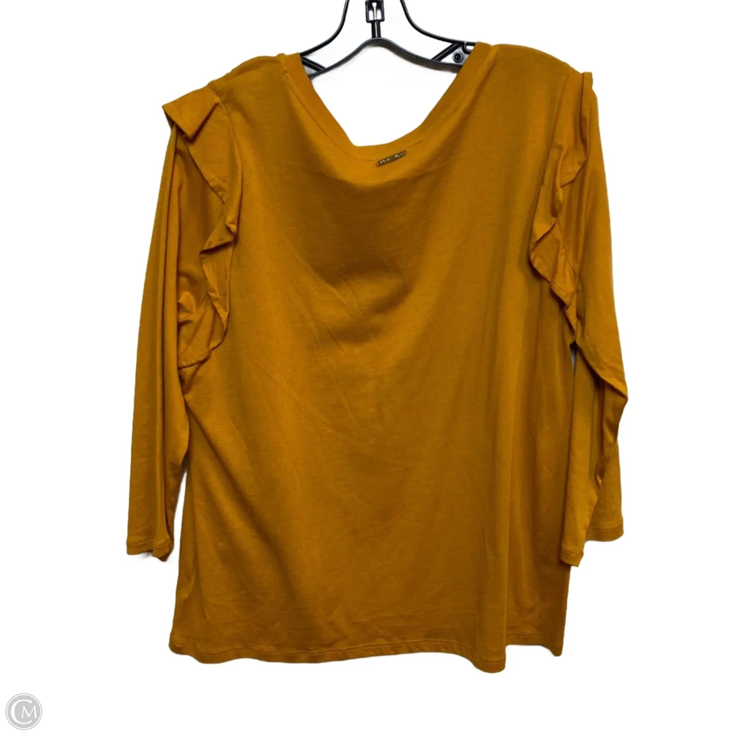 Top 3/4 Sleeve By Michael By Michael Kors In Orange, Size: Xl