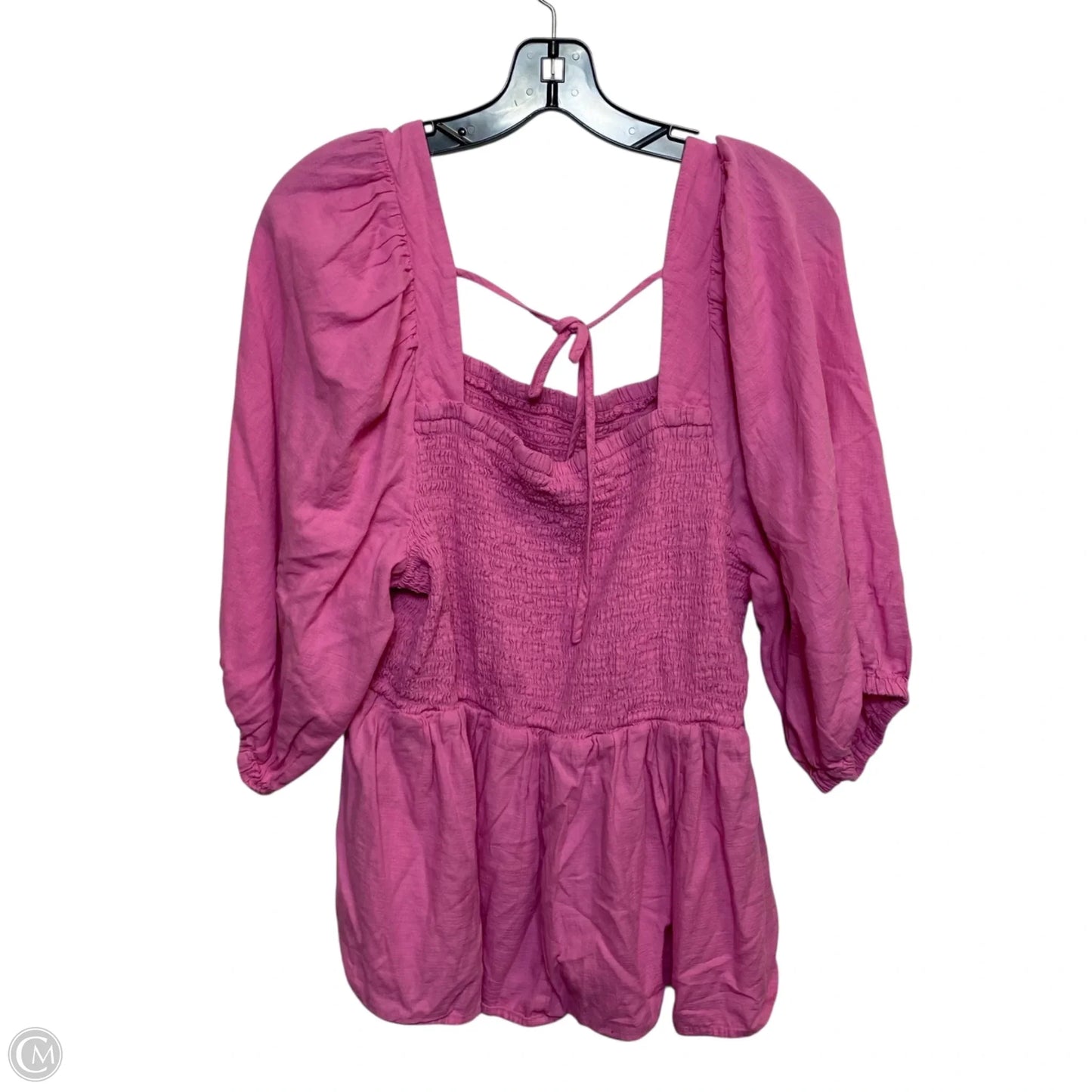 Top 3/4 Sleeve By Ava & Viv In Pink, Size: 2x