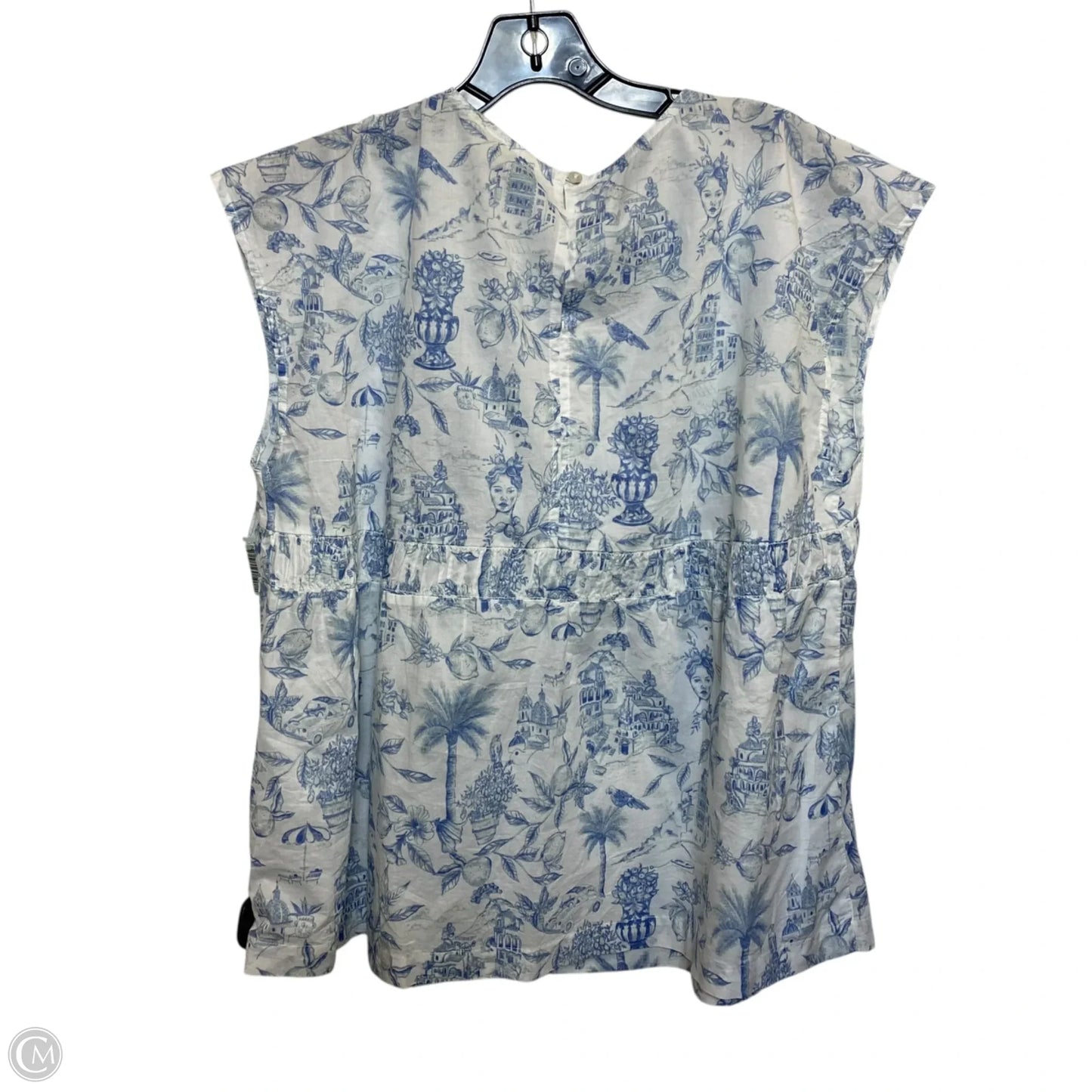Top Sleeveless By Lucky Brand In Blue, Size: L