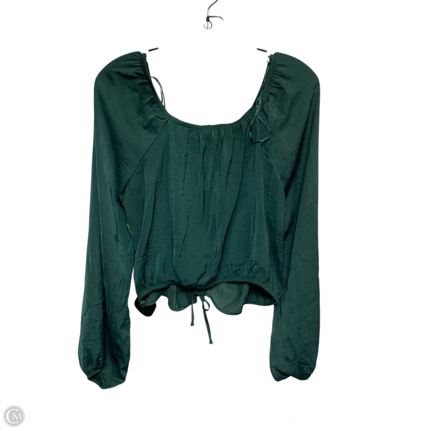 Blouse Long Sleeve By Pink Rose In Green, Size: L