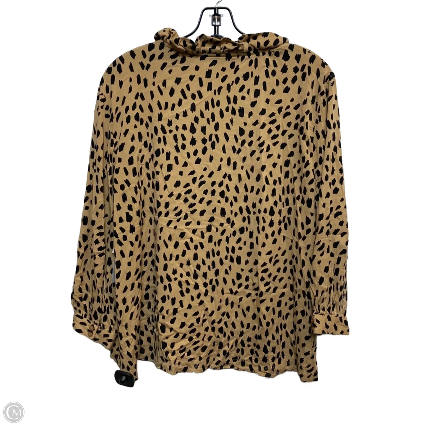 Top Long Sleeve By Crown And Ivy In Black & Brown, Size: Xlp