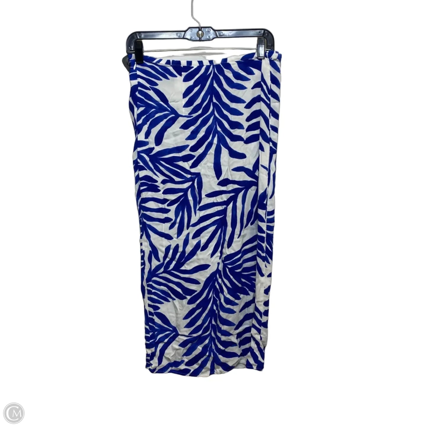 Skirt Midi By H&m In Blue & White, Size: L