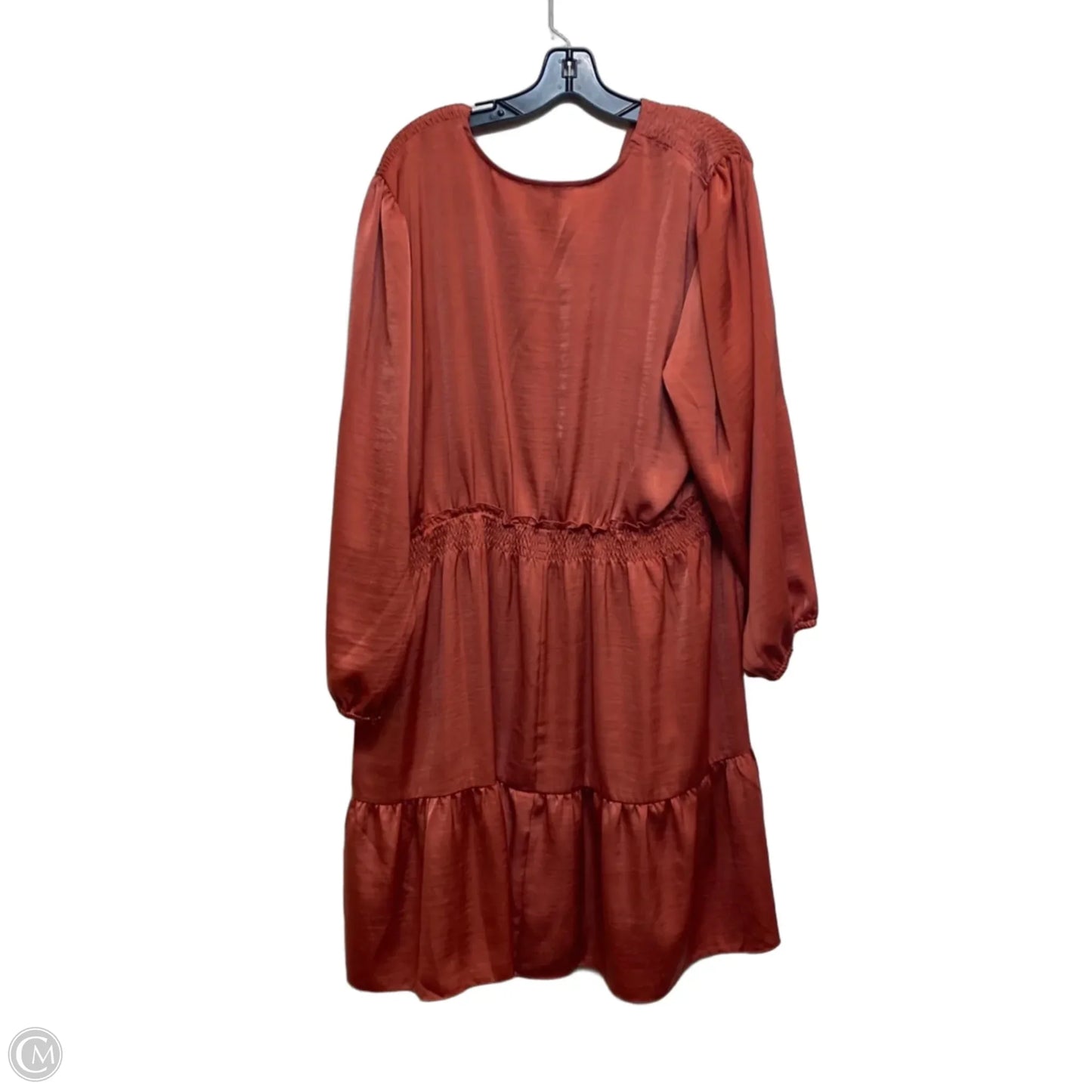 Dress Casual Midi By London Times In Orange, Size: 2x