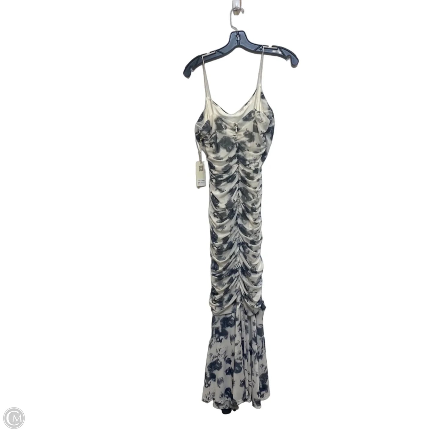 Dress Casual Midi By Rosevelvet In Cream & Grey, Size: L