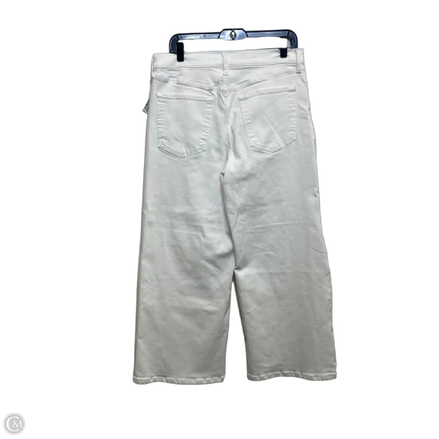Jeans Wide Leg By Banana Republic In White Denim, Size: 10