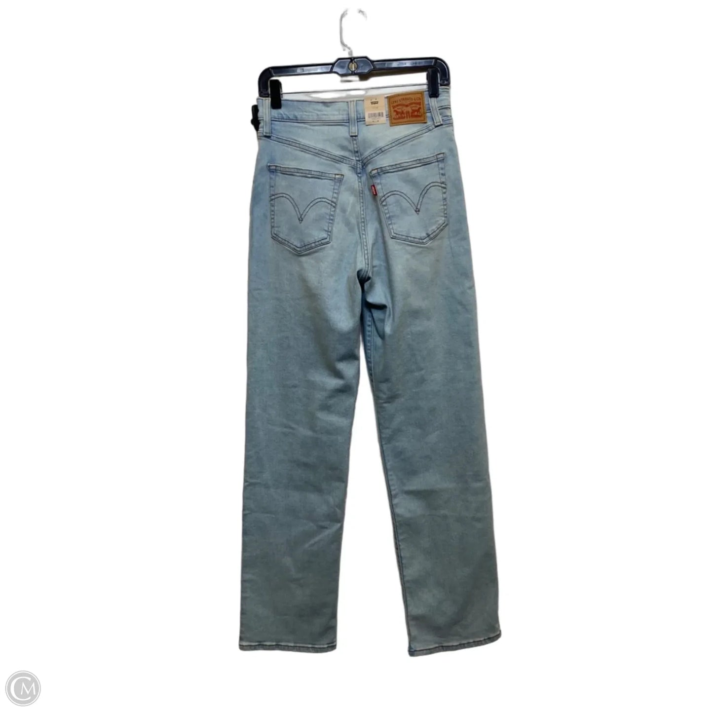 Jeans Straight By Levis In Blue Denim, Size: 4