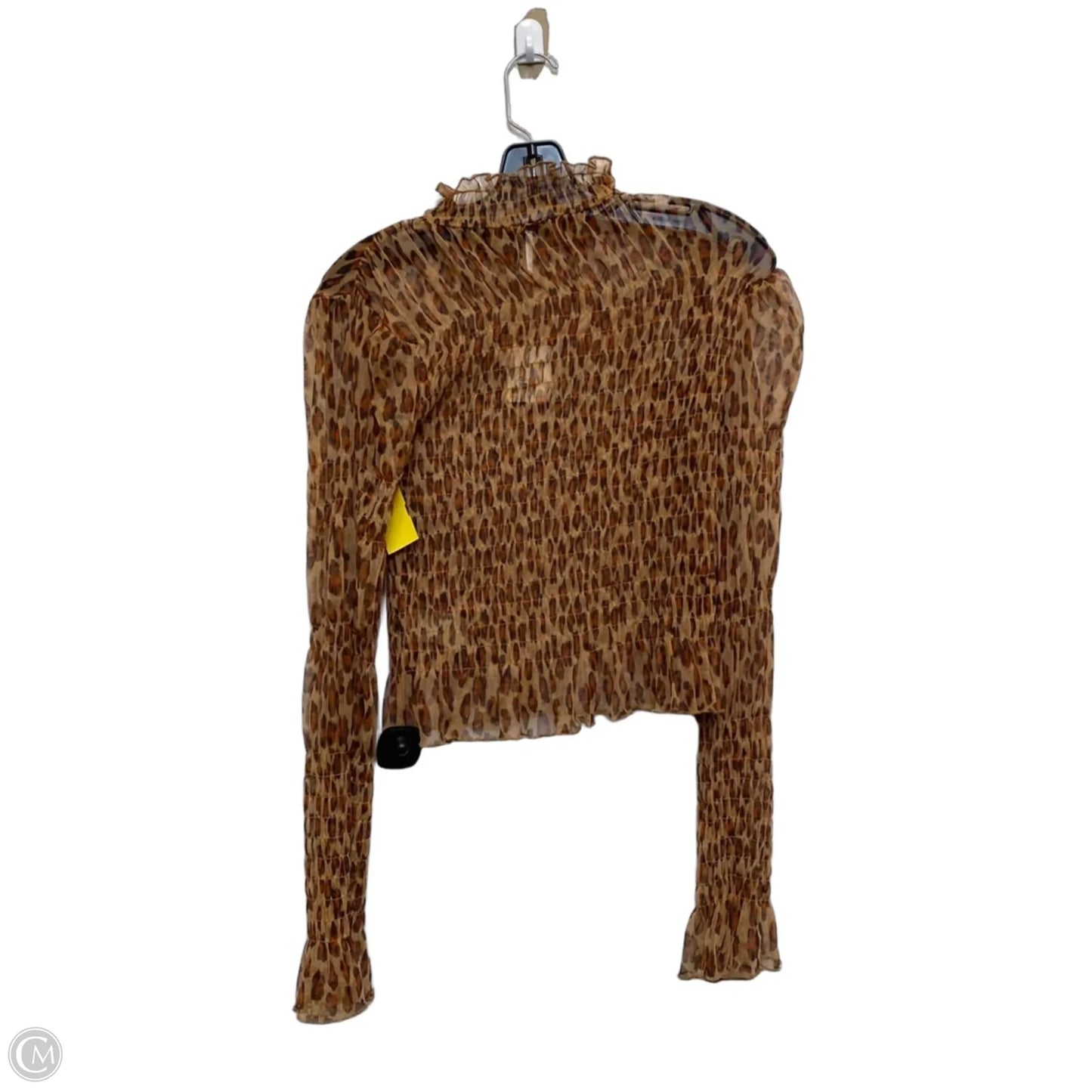 Top Long Sleeve By Free People In Brown, Size: S
