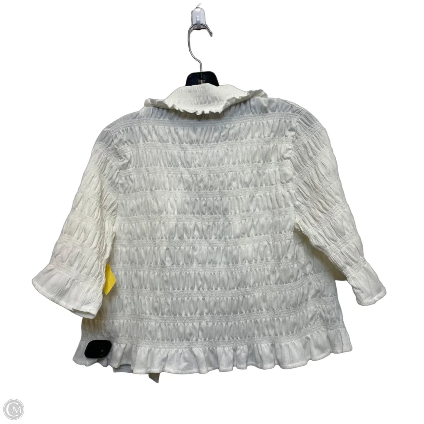 Top Short Sleeve By Maeve In White, Size: L
