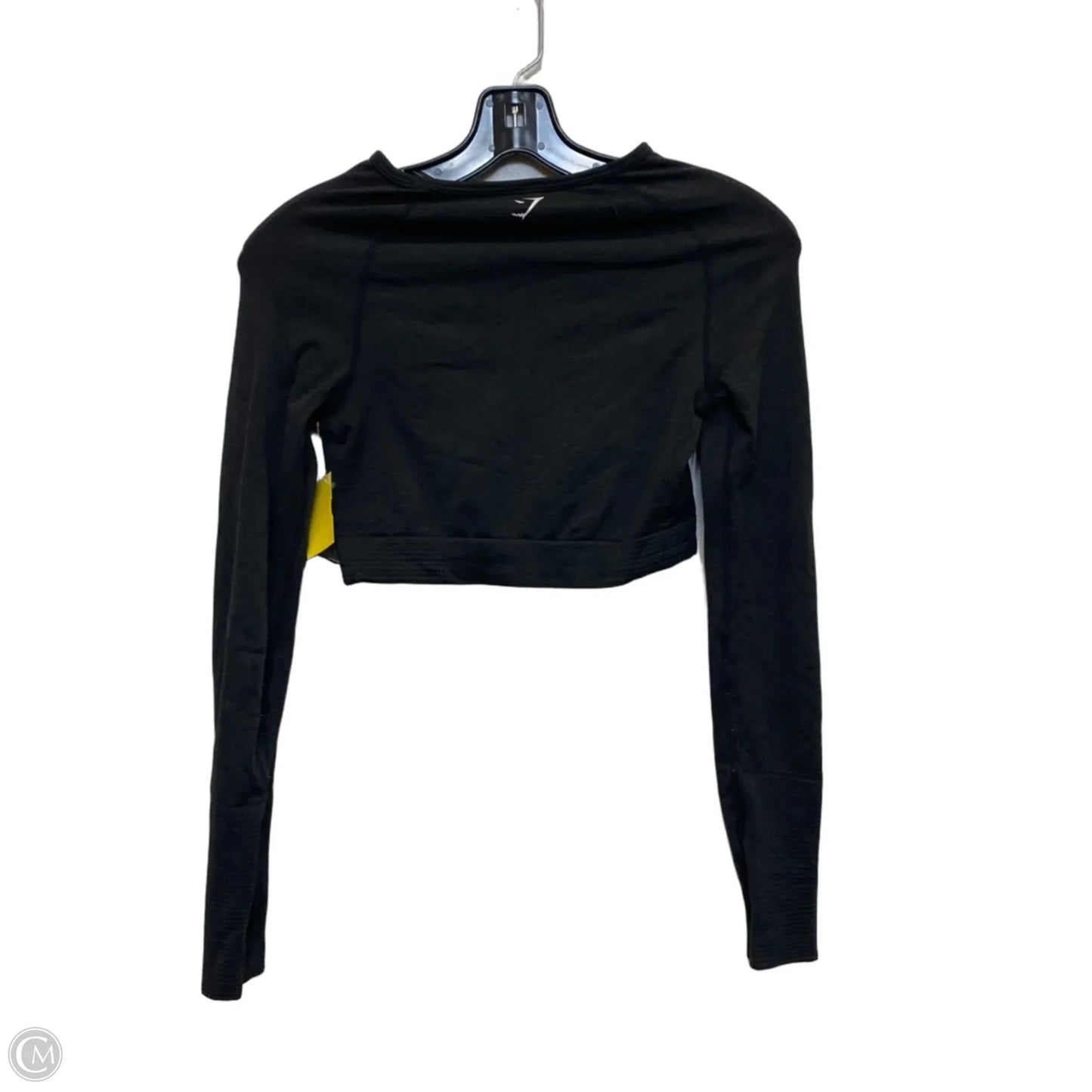Athletic Top Long Sleeve Crewneck By Gym Shark In Black, Size: S